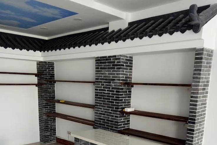 【屋顶瓦仿古瓦】河南济源树脂屋顶瓦仿古瓦餐馆门头