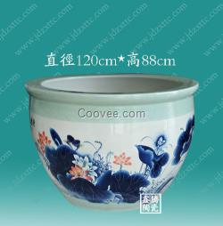 供应手绘青花陶瓷大缸 陶瓷鱼缸