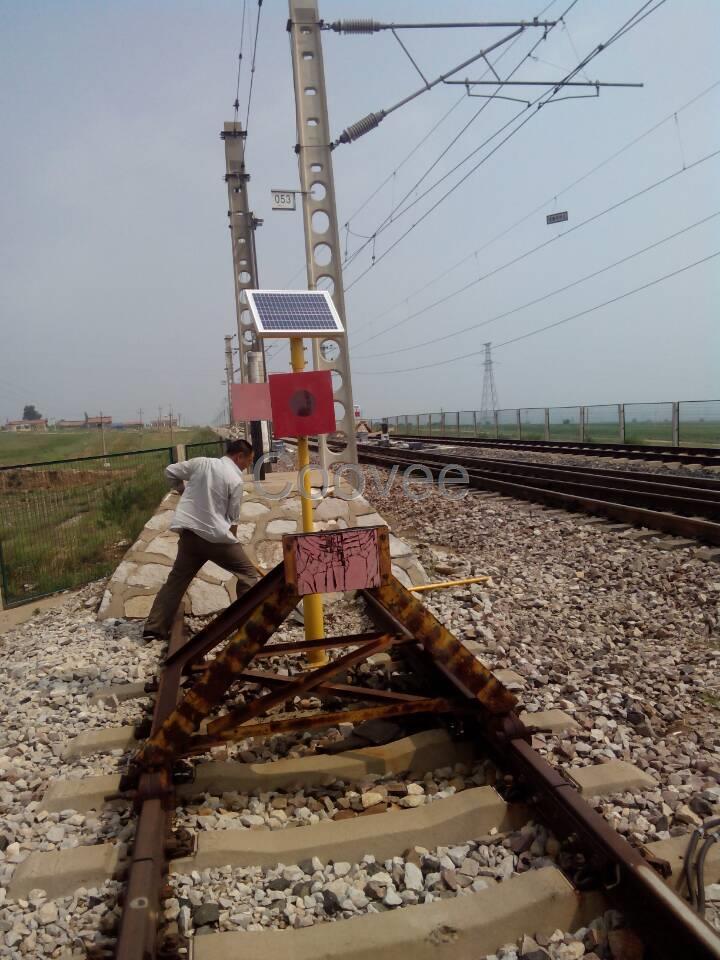 车挡表示器太阳能车挡表示器轨道铁路土挡led信号灯