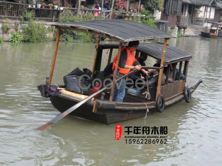 手划摇橹船厂家水上餐饮娱乐休闲观光旅游载客木船