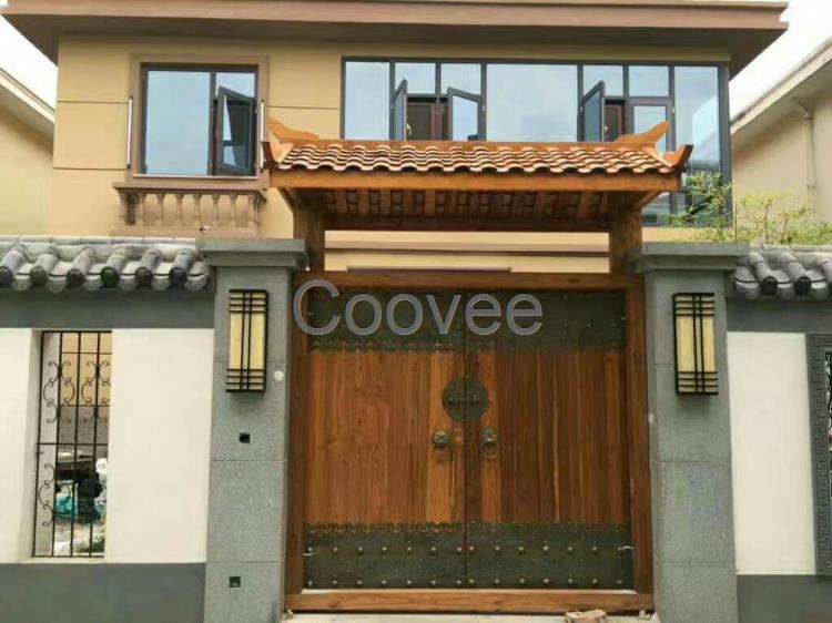 中式实木仿古大门双开木门别墅复古农村大门围墙大门