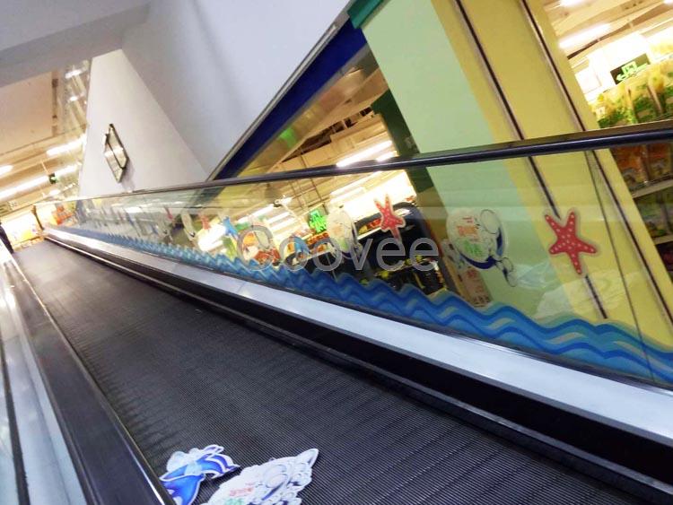 珠海喷绘扶梯玻璃贴广告电梯双面透明背胶可移