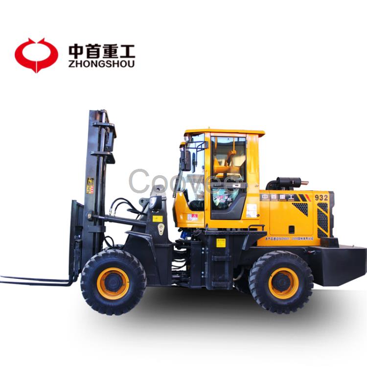 四驱越野叉车越野叉车中首重工好5吨越野叉车