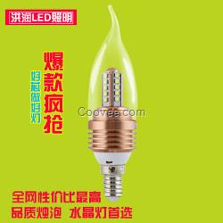 5wled蜡烛灯 e14小螺口灯泡led