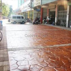 河北 乐亭县 彩色压花地面 艺术压花地面