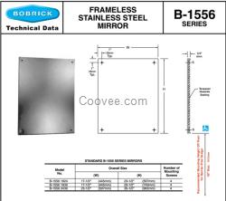 Bobrick B-1556 1824保必丽无框架镜子