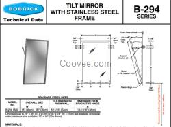 Bobrick B-294 1630保必丽角架双位倾斜镜子