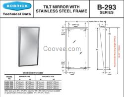 Bobrick B-293 1830保必丽固定位置倾斜镜子