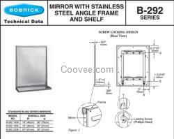 Bobrick B-292 1836保必丽镜子与架子组合件