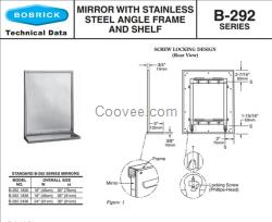 Bobrick B-292 1830保必丽镜子与架子组合件