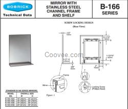 Bobrick B-166 1830保必丽镜子与架子组合件