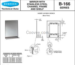 Bobrick B-166 1824保必丽镜子与架子组合件
