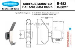 Bobrick B-682保必丽衣帽钩