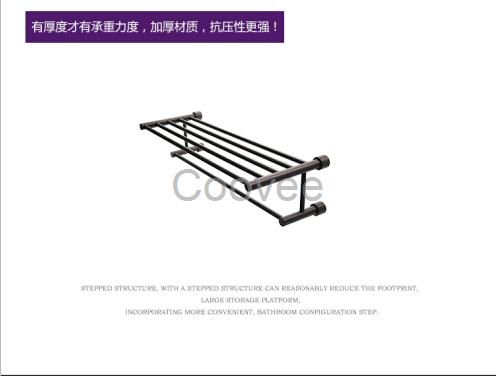 太空铝毛巾架丨卫浴黑色浴巾架定制厂家
