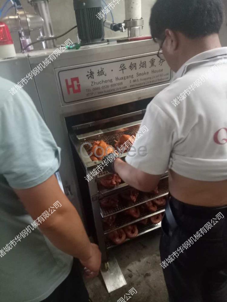 熏鸡设备全自动果木烟熏食品机械华钢环保烟熏炉