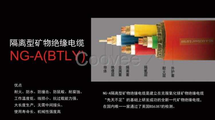 隔离型柔性矿物绝缘电缆NG-ABTLY