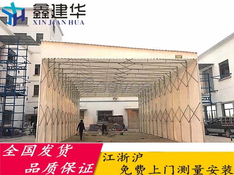 常州户外大型遮阳篷天宁区广告帐篷小车推拉遮雨篷帆布固定篷图片