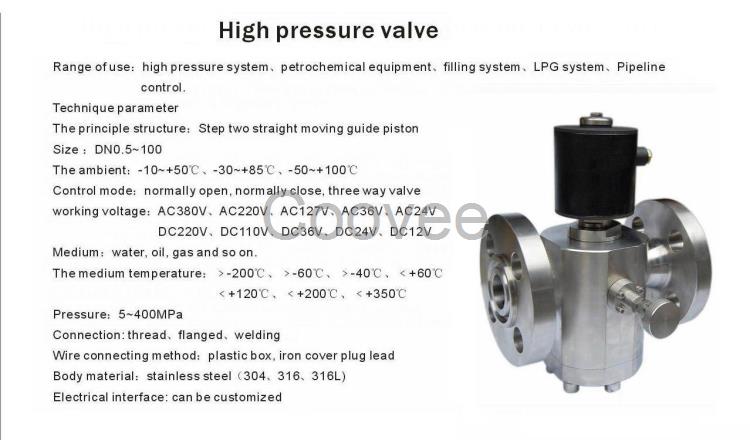 带手动控制高压电磁阀