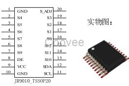 10键触摸按键加3通道划条IIC低功耗