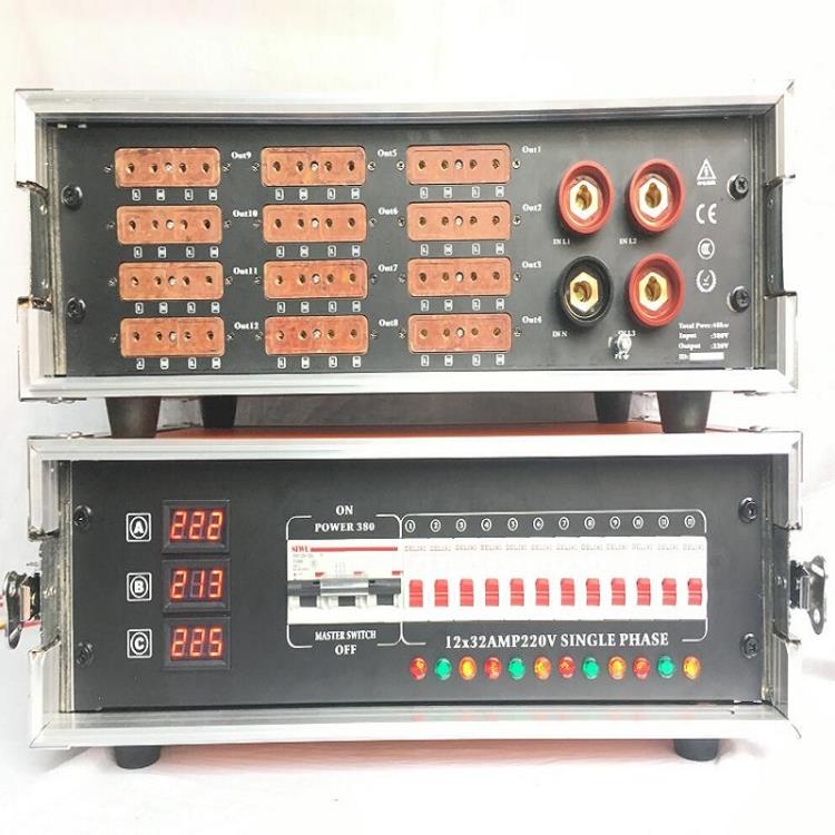 12路电源直通箱舞台灯光演出配电柜LED大屏电箱