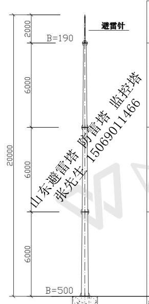 山东避雷塔定制 菏泽避雷塔 滨州避雷塔 圆钢塔定制 角钢塔